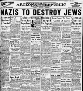 NAZIS TO DESTROY JEWS